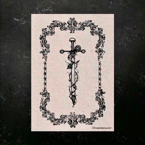 Art Print Rose and Dagger